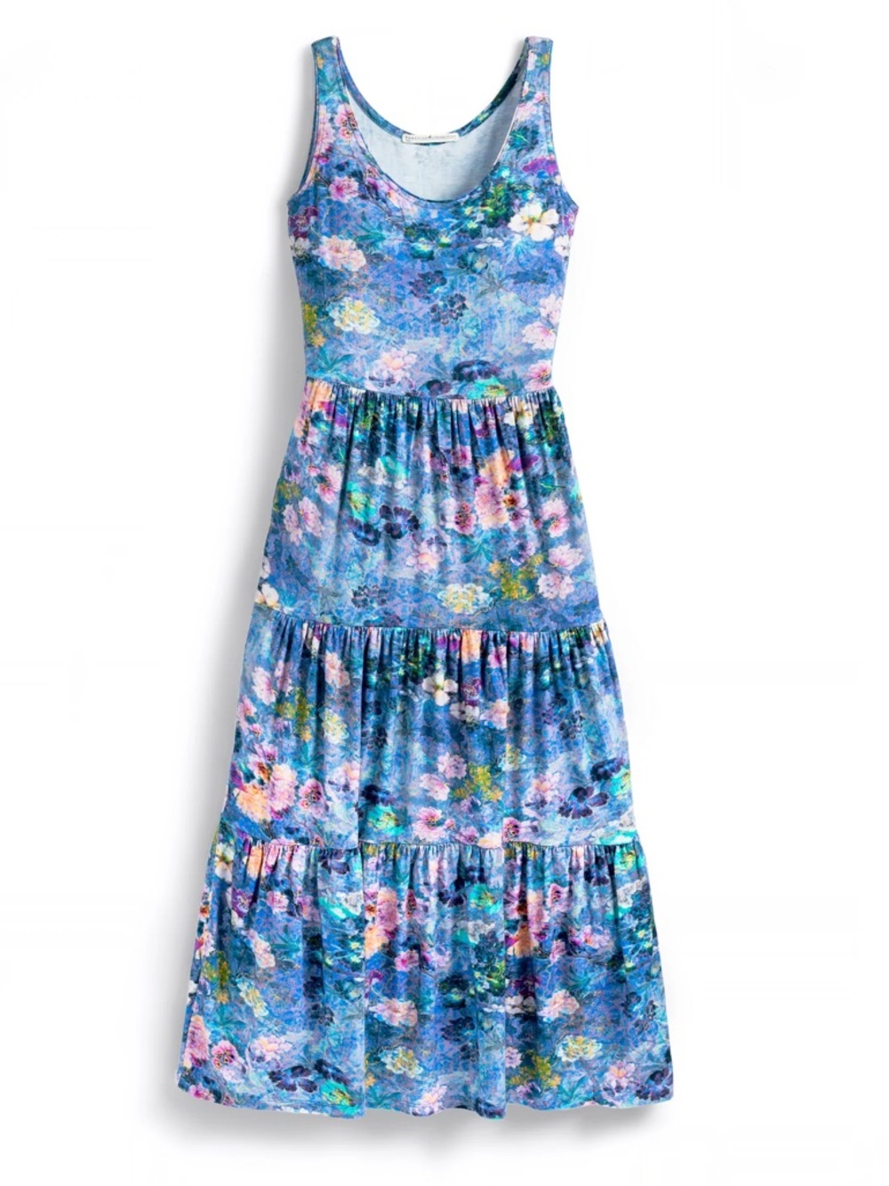 Peruvian Connection Poppy Cotton Tiered Maxi Dress size Large